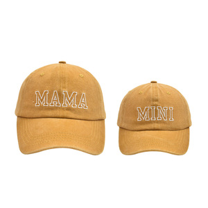 MAMA ricamo cappelli sportivi copricapo tinta unita curvo cappello da sole con Logo personalizzato 6 pannello cappelli Snapback mamma <span class=keywords><strong>e</strong></span> Me cappellino da Baseball - Product Image 5