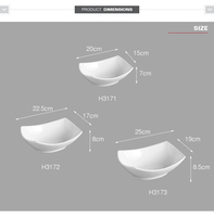 Lot de Bols en Céramique Blancs Ronds pour Salade et Soupe HoReCa, Tailles 8, 9 et 10 Pouces, Grande Vaisselle pour Hôtels – Vente en Gros