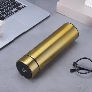Stainless Steel Vacuum Tumbler 500ML Temperature Display Thermos Cup Travel <b>Mug</b> Minimalist Design With Lid - Product Image 5