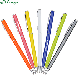 Hot Selling Ultra Thin Kugelschreiber, neuartige kommerzielle Promotion Silber Rose Gold Metall Custom Hotel Logo Stift - Product Image 1