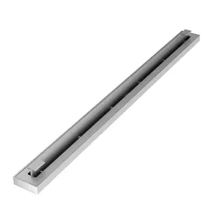 Kustom Ukuran Desain Baru Kualitas Tinggi Kamar Mandi Ubin Insert Gun Abu-abu Panjang Mandi Drainer Stainless Steel 304 Linear Floor Drain