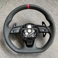 Volant en cuir pour Audi S6 S7 A4 B8 B9 A5 A6 A7 C7 Q3 Q5 A3 S3 S8 R8 – Accessoires automobiles en gros