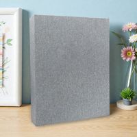 Reliure à anneaux en D à 3 trous, format A4, avec couverture en lin, pour classement de documents, format livre, boîte de rangement pour l'école et le bureau