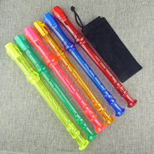 <span class=keywords><strong>Flauta</strong></span> de color transparente, <span class=keywords><strong>flauta</strong></span> recta de 8 agujeros, Instrumento de ocho agujeros, llave G alemana, Inglés para principiantes - Product Image 1