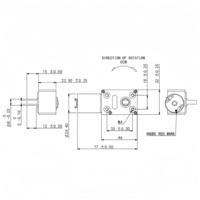 Moteur DC 370 personnalisé, 46 mm, double arbre plat, 20 kg.cm, mini réducteur à vis sans fin, 12 V, moteur à engrenages à aimant permanent brossé pour ventilateur