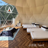Hôtel de luxe Camping Maison Préfabriquée Tentes Étanche Glamping Dôme Géodésique pour 6 Personnes Hiver Utilisation Extérieure