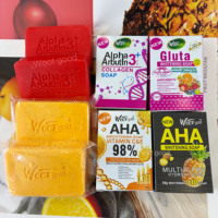 Nouveau Savon Solide G 80g au Curcuma Bio Naturel Éclaircissant AHA Anti-taches Réparateur en Forme de Gâteau pour le Corps