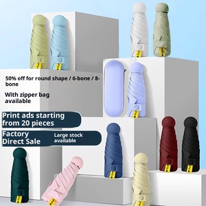 50% Fold Six-Bone Macaron <b>Sunscreen</b> Sunshade Umbrella Eight-strand Folding Sunny Rain Gift Advertising Logo Spot - Product Image 2