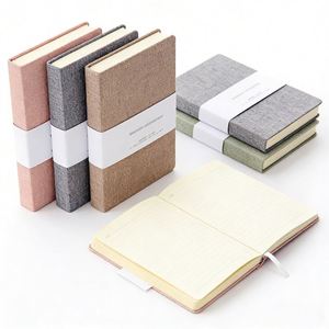 Custom Printed Hardcover Thick Cloth Cover <b>Notebook</b> Lay Flat Hardbound Cover Linen Journal Promotion <b>Diary</b> School Supplies - Product Image 1