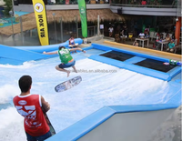 Simulateur de vague de surf gonflable en aluminium et fibre de verre Flowrider de l'usine Guangdou, machine à vague artificielle pour le surf et le skateboard - En promotion