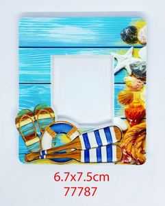Albums photo magnétiques en résine personnalisés en gros pour la décoration intérieure et les souvenirs, cadres photo sur le thème de la mer, aimants de réfrigérateur - Product Image 3