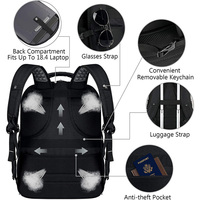 Luxe grande capacité étanche sac à dos Oxford fermeture éclair personnalisé USB câble de données de charge sac à dos pour ordinateur portable quotidien géométrique