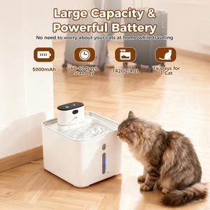 Wireless Smart Rechargeable Pet Water Dispenser 4.2L Large Capacity Motion-Activated/Timed/Continuous Flow for Dogs Cats - Product Image 4