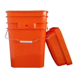 Wholesale 20L square Plastic Pail Food Grade Plastic <strong>Bucket</strong> With Lid Can Printing logo <strong>Donation</strong> <strong>Bucket</strong> - Product Image 3