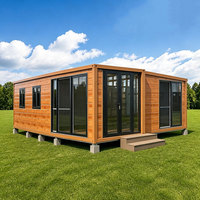 Maison conteneur préfabriquée moderne extensible de 40/20 pieds, prête à l'emploi, 2, 3, 4 ou 5 chambres, villa préfabriquée, appartement portable