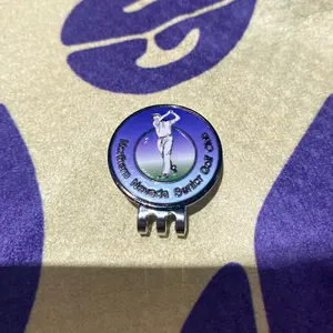 Изготовленный на заказ логотип эмаль техника нержавеющая сталь Металлическая магнитная шляпа зажим для гольфа мяч маркер