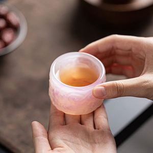 Liuli Glass Personalized Ladies' Flower <b>Tea</b> Fruit Wine & Sake Cups 50ml Household Use - Product Image 4