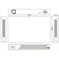 Commutateur réseau Gigabit 24 ports OEM/ODM d'usine avec 2 ports Uplink 1000M PoE, débit de transfert non bloquant de 14,8 Gbit/s et 6,55 Mpps