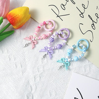 Kawaii Waterproof Luxury Plastic Electronic Key Finder with Alloy Metal Buckle Colorful Beads Bowknot