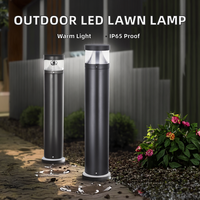 Lampadaire LED extérieur en aluminium 18W IP65 avec télécommande, alimentation 100-240V AC pour jardin/éclairage nocturne