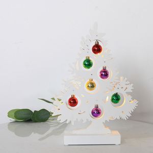 Decoración Navideña de Bolas de 7 Colores para Colgar en el Árbol, 10L, Blanco Cálido - Product Image 1