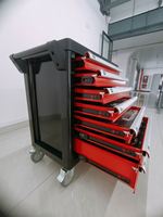 Boîte à outils roulante certifiée CE à 7 tiroirs, coffre métallique de haute qualité, kit d'outils de 201 pièces, chariot d'atelier de réparation automobile, armoire à outils OEM