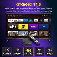 Vente en gros de H96 MAX RK3518 IPTV STB, appareil de streaming 4K quad-core, Internet plus intelligent, Ott Premium, Google Android Pro, décodeur TV