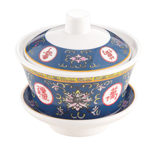 Tazas de té con tapa de melamina, tazones pequeños para hotel, café, té, té de la tarde, diseño estampado - Product Image 5