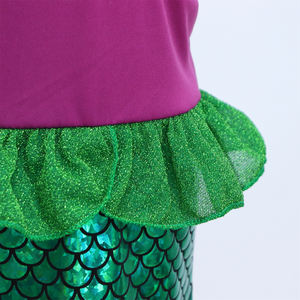 Gaun putri duyung untuk anak perempuan, gaun pesta Natal Halloween, kostum film TV anak-anak - Product Image 5