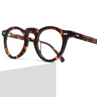 MS 1128 Lunettes de vue pour femme à monture ronde en acétate, fabrication artisanale, branches élégantes et de précision
