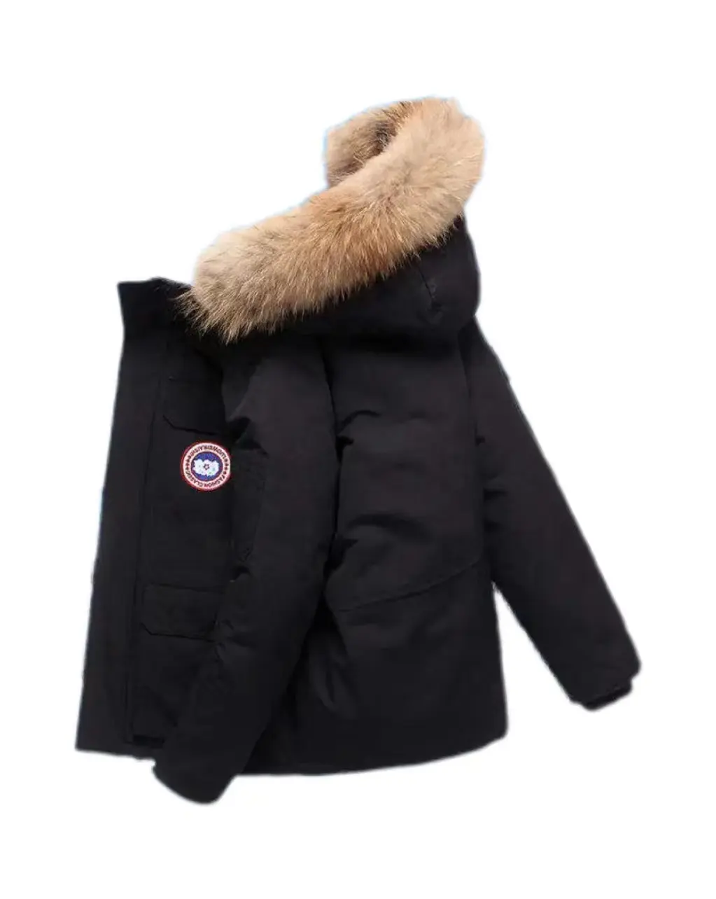 Großhandel Kanada Stil Parka Herren Gänse daunen jacke Dicker Liebhaber Outdoor Wintermantel