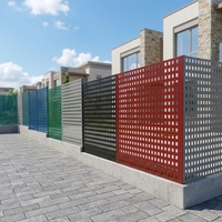Panneaux de clôture de jardin en métal perforé durable, découpés au laser CNC, avec trous décoratifs, écran d'intimité, antirouille, clôture de sécurité