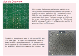 P3.91 จอแสดงผล LED ความละเอียดสูง SMD1919 สำหรับภายนอกอาคาร ขนาด 250x250 มม. โมดูลแสดงผลวิดีโอสำหรับภายนอกอาคาร - Product Image 5