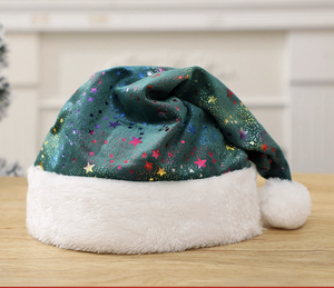 LED Light up Santa Hat, Soft Plush Christmas Hat with Pom Pom, Glowing Xmas Party Costume Hat for Adults & Kids, Multiple Colors - Product Image 2