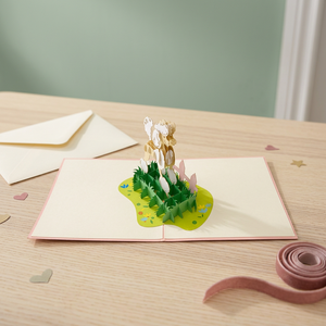 Wholesale Customized 3D Pop Card Poodle Dog <b>Handmade</b> Laser Cut <b>Paper</b> Crafts Home Decoration Best Seller Wedding Made Hanoi - Product Image 2