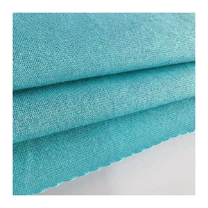 Thiết kế mới bông Polyester Spandex CVC đàn hồi đan kim loại lurex đơn Jersey vải cho hàng may mặc và quần áo - Product Image 1