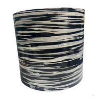 Feuille de celluloid à rayures noires et blanches de 0,50 mm pour la décoration d'instruments de musique, bricolage