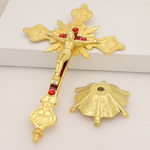 Catholic Crucifix Retro <strong>Metal</strong> Craft Angel Figurine <strong>Engraved</strong> <strong>Ornaments</strong> for Home Office Decoration Retail Spot Supply Wholesale