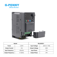 Kit moteur de broche à aimant permanent G-Penny 2.2KW ER20 1000-6000RPM 3x220V, modèle carré, refroidi par air, pour fraisage, 6 pôles, 4.67Nm