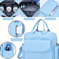 Sac à langer grande capacité imperméable pour femme, avec deux compartiments séparés pour articles secs et humides, élégant sac de maternité fourre-tout de voyage