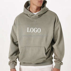 Custom <b>Mens</b> Fashion <b>Hoodie</b> <b>Thick</b> Oversized Cotton High Quality Distressed <b>Hoodie</b> Drop Shoulder Vintage Acid Wash <b>Hoodie</b> - Product Image 1