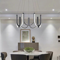 Lampe suspendue LED en forme de U pour la protection des yeux, style nordique minimaliste, luminaire de salon, lustre