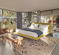 Ensemble de meubles de chambre à coucher modernes en bois massif de luxe au prix d'usine pour les hôtels cinq étoiles, les appartements, service d'approvisionnement en design unique
