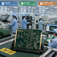 Fabricant OEM de PCBA avec excellent service, échantillons personnalisés, service d'assemblage de PCB et PCBA en gros, carte mère électronique en matériau Rogers ENIG