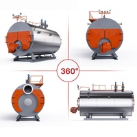 Nouvelle Chaudière à Vapeur Industrielle Horizontale de 2000 kW, 1000 kg, 6 Tonnes, au Gaz Naturel Liquéfié/GNL, à Contrôle Automatique et Haute Sécurité