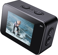 Professionele Actiecamera: 8K 30fps Ultra Hd + 25M Waterdicht, Dual Screen + Wifi + Eis Stabilisatie Een Visuele Krachtpatser