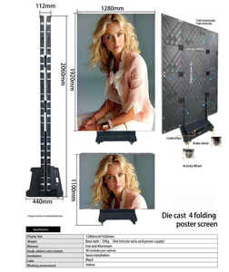 Écran LED pliable ultra-fin GOB P1.86, autoportant, pour affichage publicitaire, prêt à l'emploi, pour expositions et événements commerciaux - Product Image 3