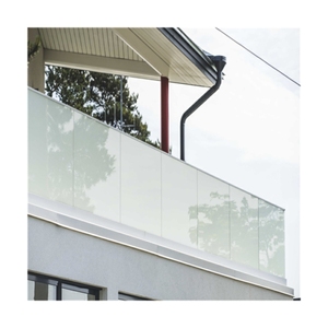Rampe en verre sans cadre Prima pour terrasse de piscine, balcon, <span class=keywords><strong>escalier</strong></span>, verre trempé de 8 à 12 mm, barrière de sécurité, taille personnalisée - Product Image 4