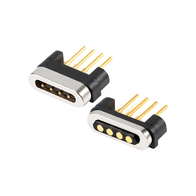 Customize 4 Pin PCB Magnetic Electrical Pogo Pin Connector