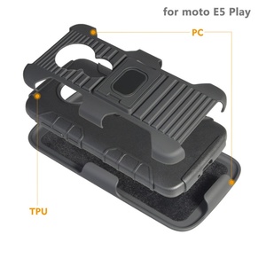 Vành đai đen Clip trường hợp bao da Combo đứng trường hợp đối với Motorola <span class=keywords><strong>E5</strong></span> chơi Bìa - Product Image 5